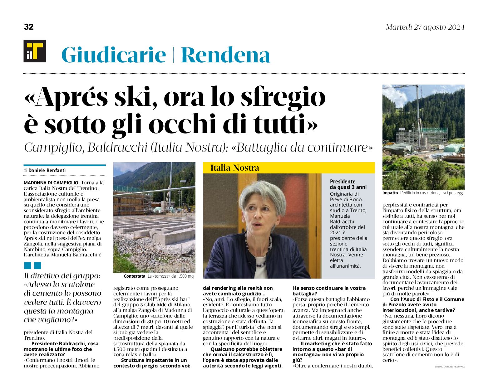 Campiglio: “Aprés ski, sfregio sotto gli occhi di tutti”. Intervista a Baldracchi (Italia Nostra)