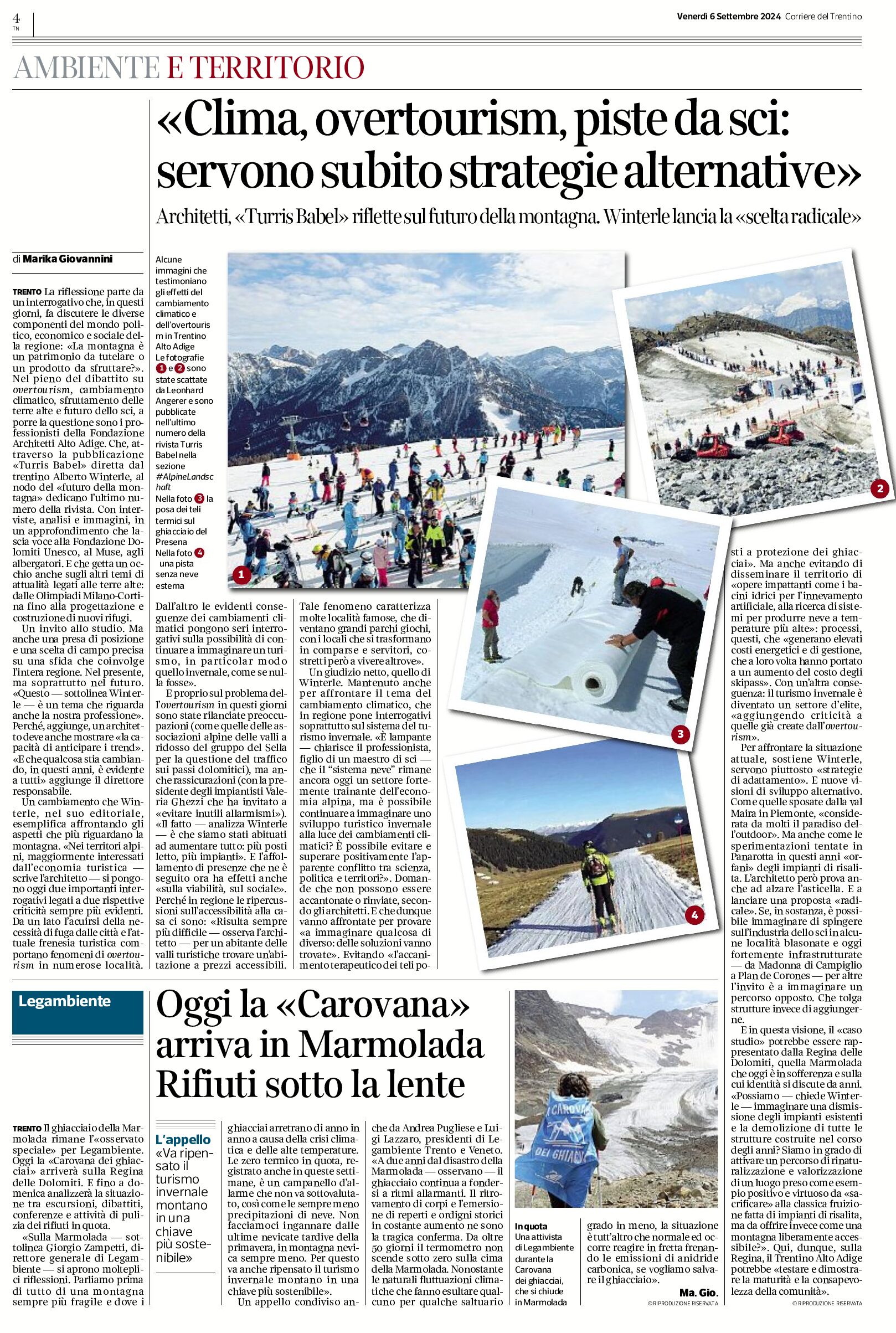 Clima, overtourism, piste da sci: servono subito strategie alternative