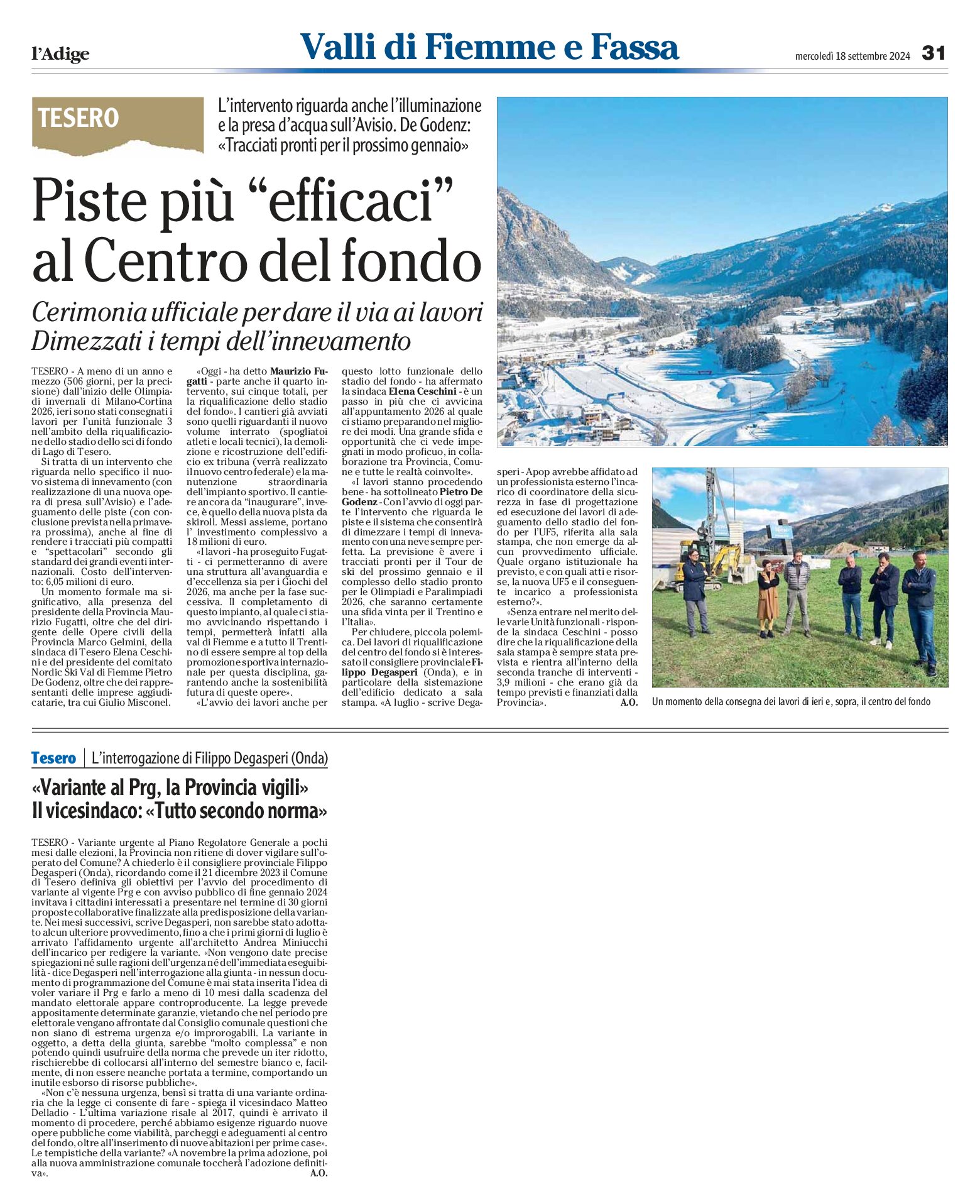 Tesero: piste più “efficaci” al Centro del fondo