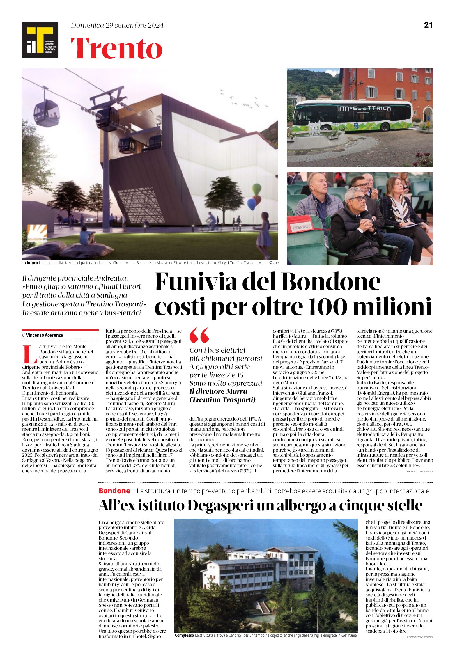 Funivia del Bondone: costi per oltre 100 milioni