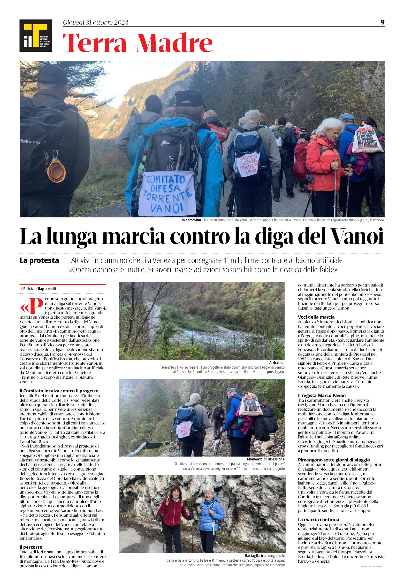 Vanoi: la lunga marcia contro la diga