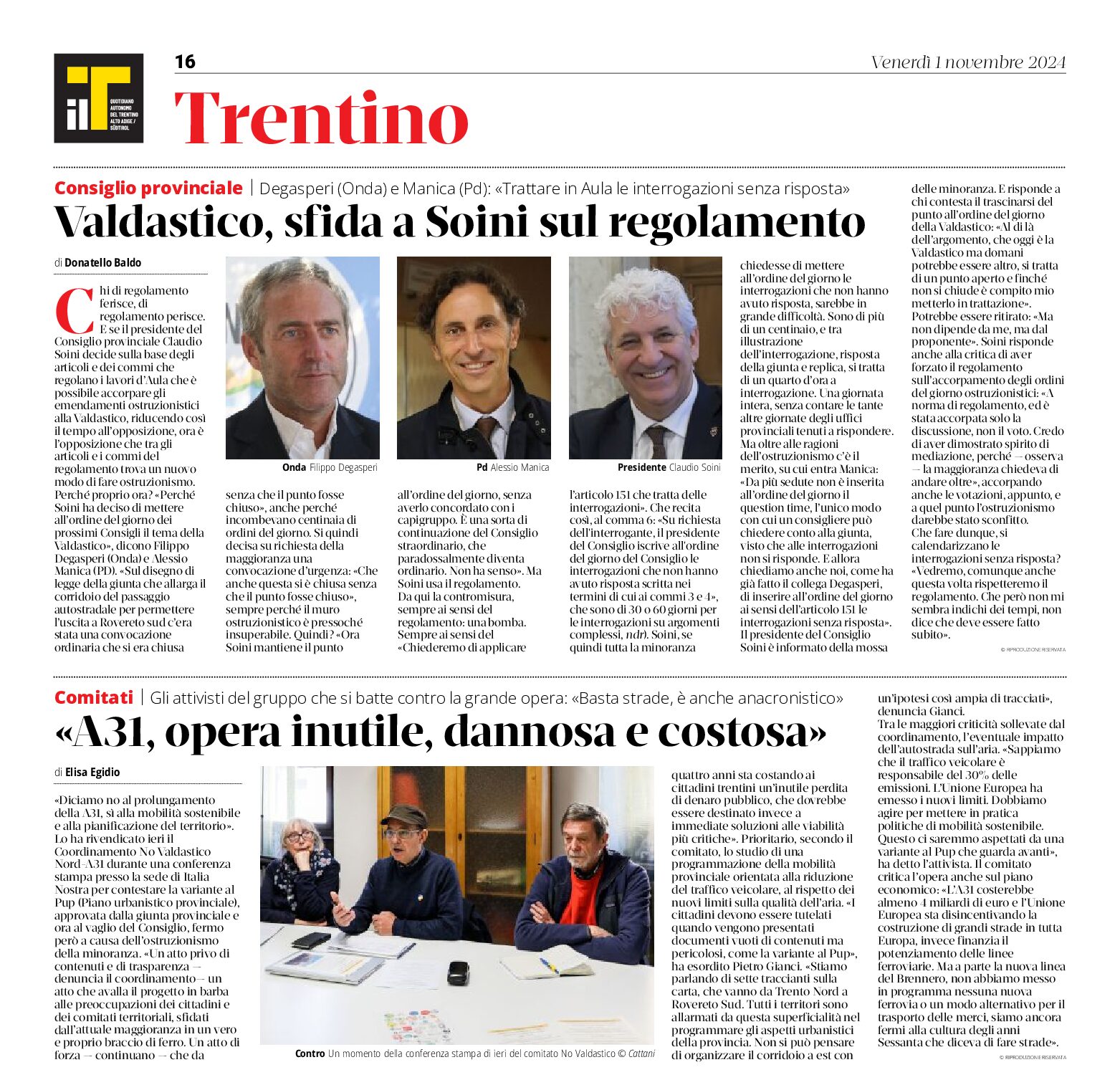 Valdastico: A31, opera inutile, dannosa e costosa