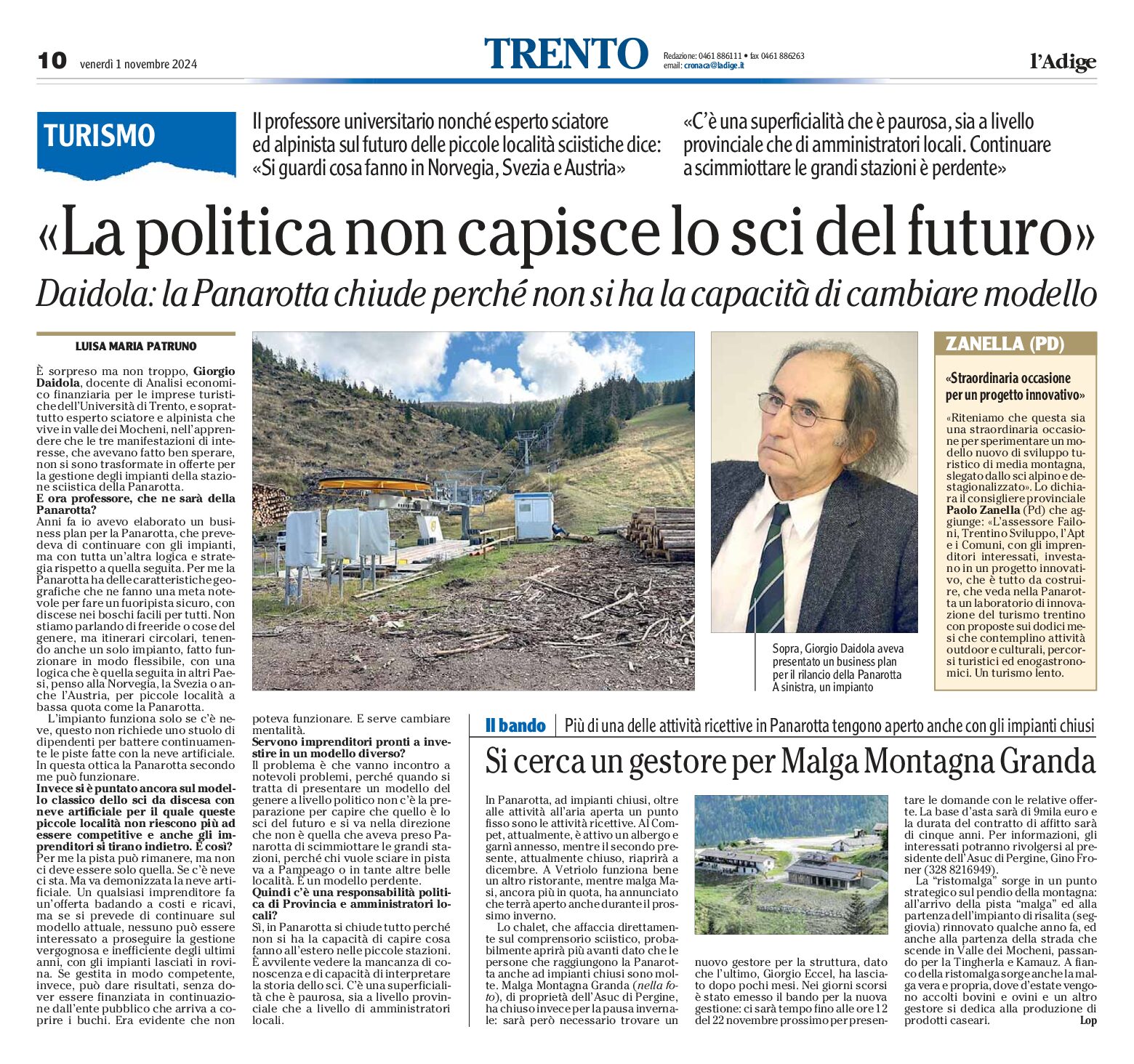 Panarotta: la politica non capisce lo sci del futuro. Intervista a Daidola