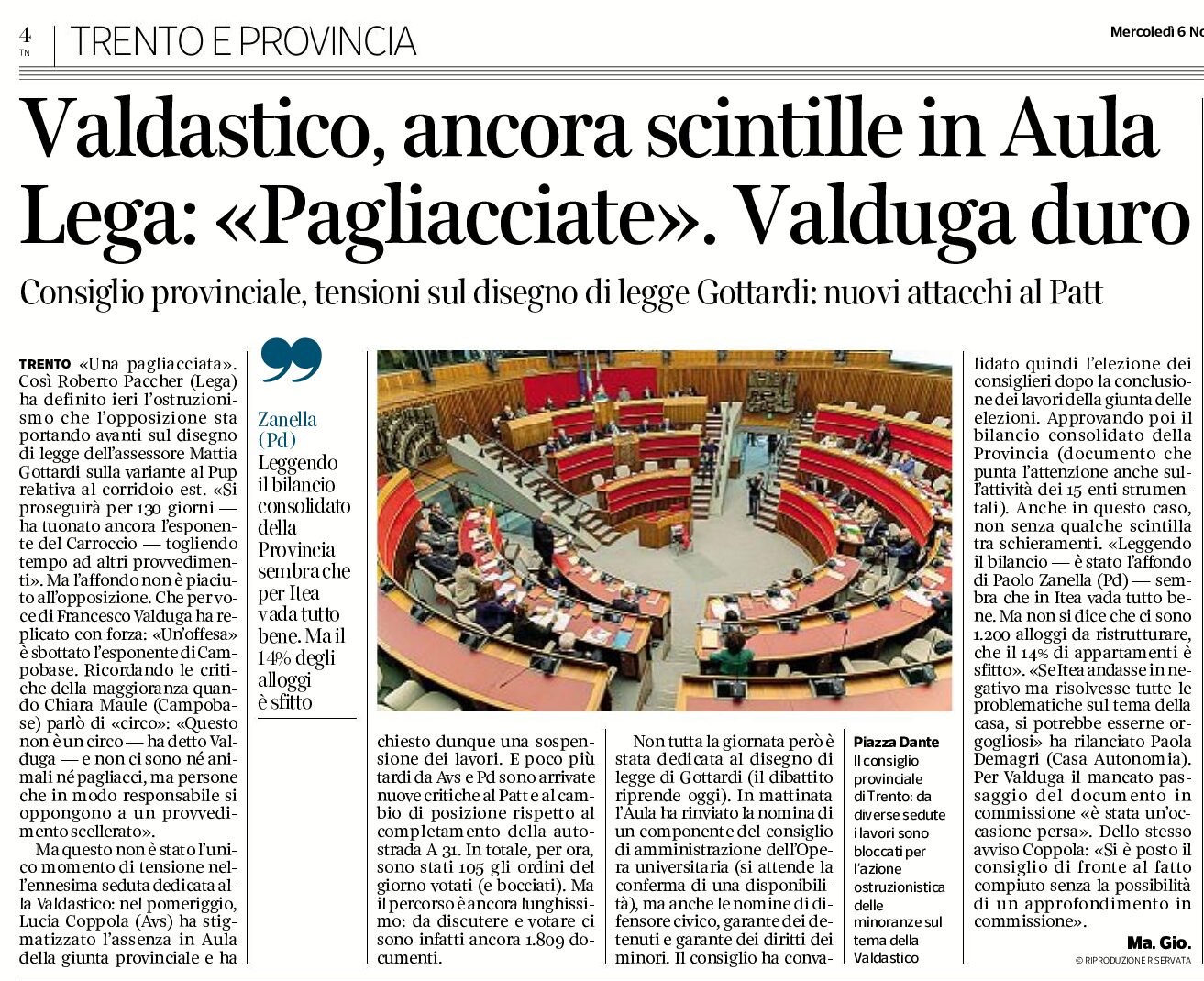 Valdastico: la Lega “l’ostruzionismo una pagliacciata”