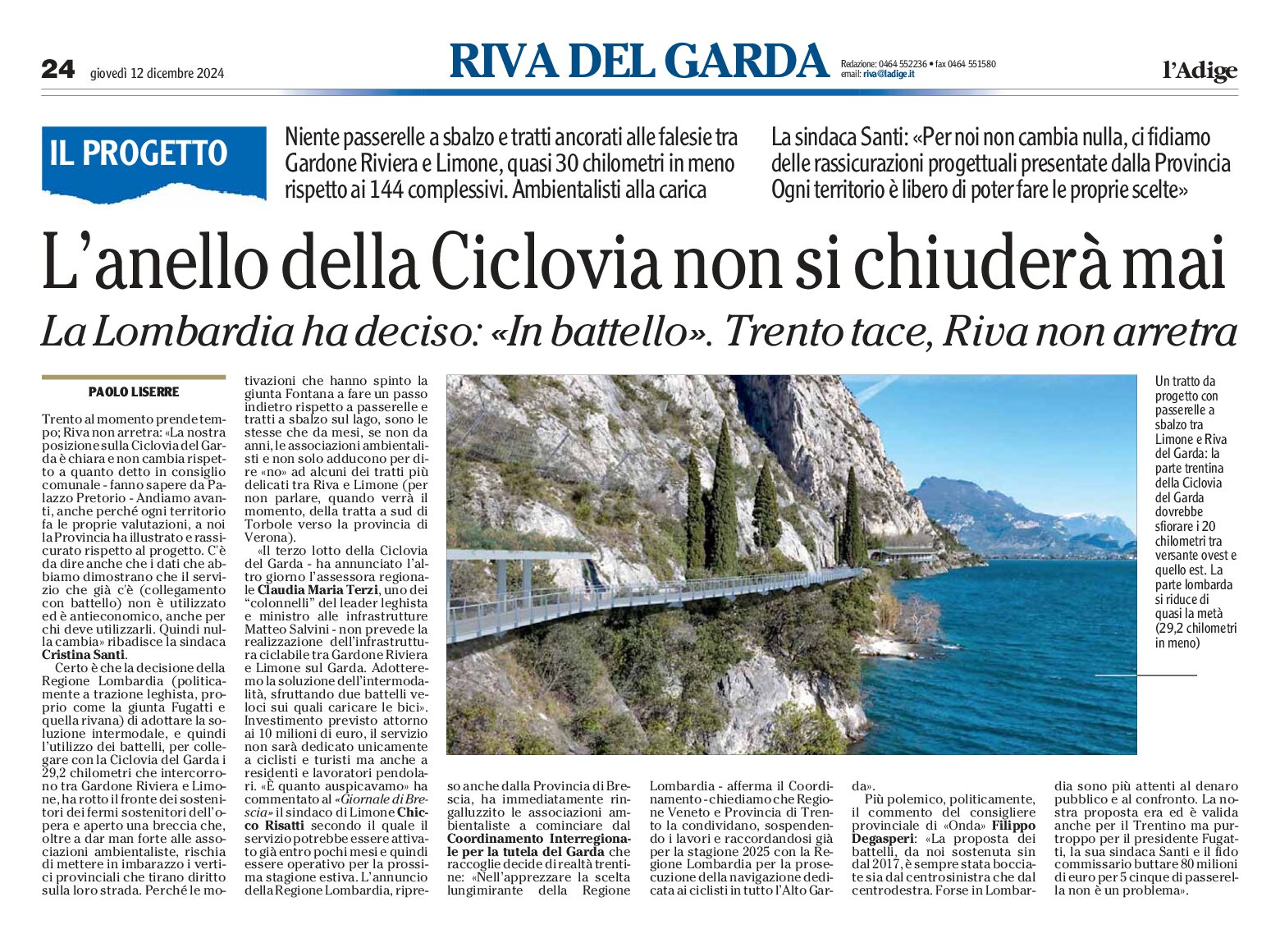 Ciclovia del Garda: l’anello non si chiuderà mai