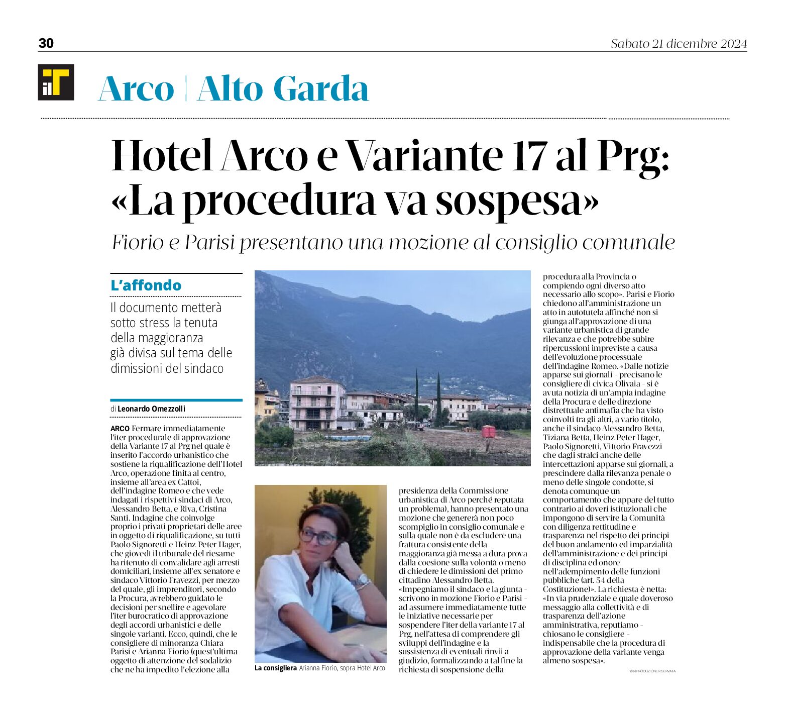 Hotel Arco e Variante 17 al Prg: Florio e Parisi “la procedura va sospesa”