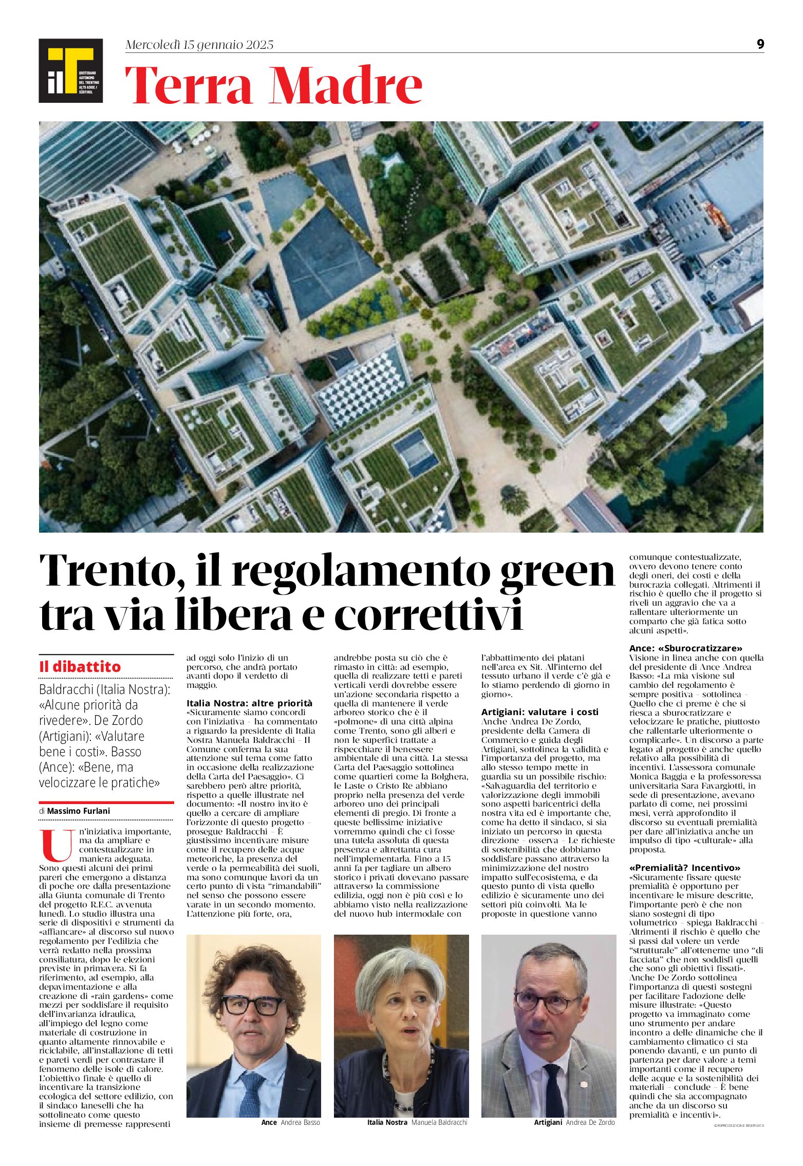 Trento, il regolamento green tra via libera e correttivi. Il dibattito: Baldracchi di Italia Nostra, De Zordo e Basso