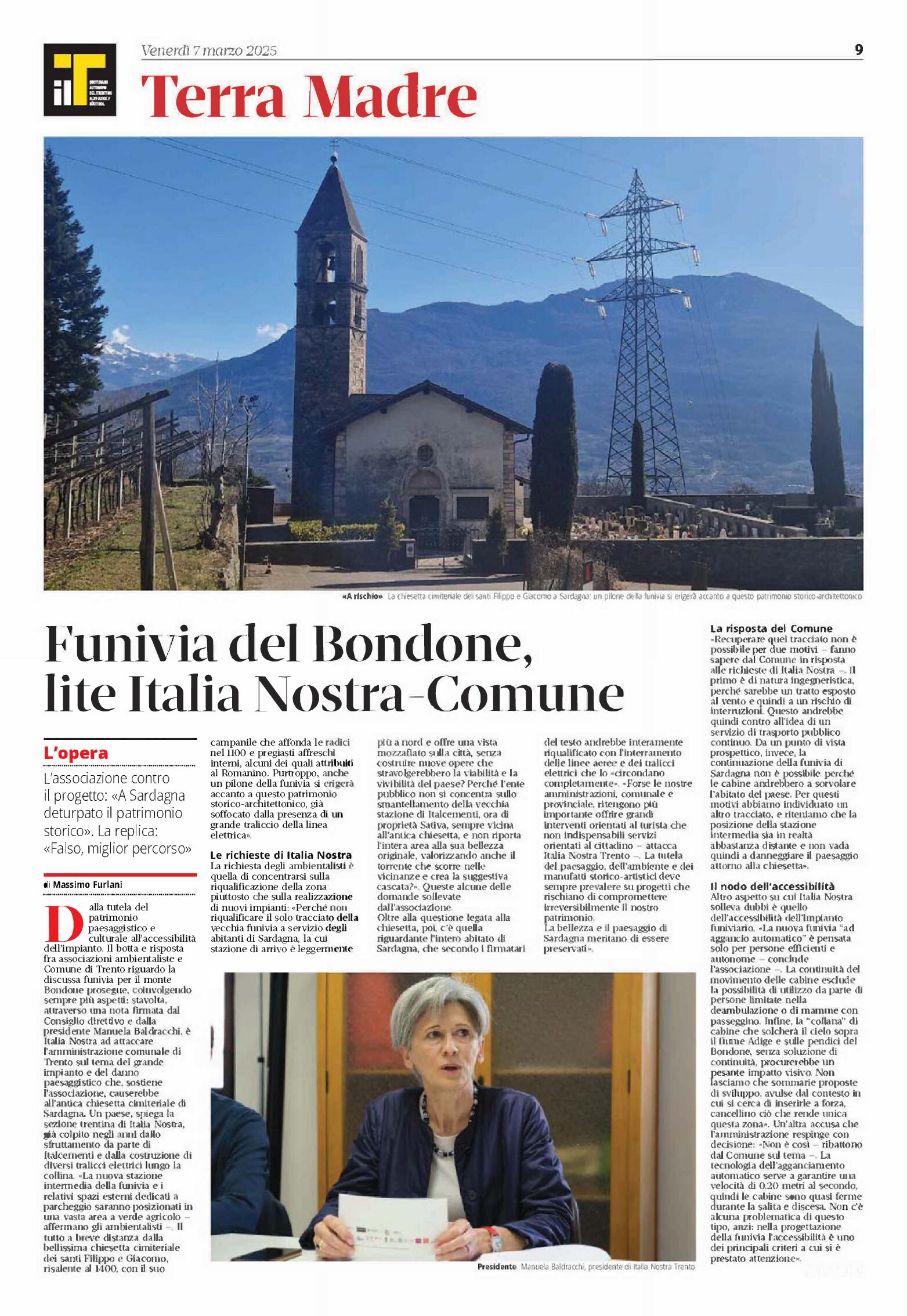 Italia Nostra, funivia del Bondone