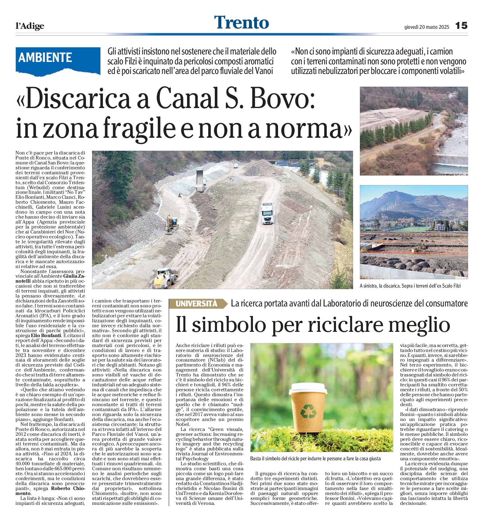 Canal S. Bovo: discarica di Imer